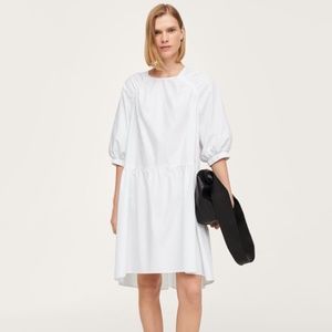 Mango Puffed Sleeves Cotton Dress